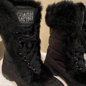 Authentic Coach Winter Boots w/ fur